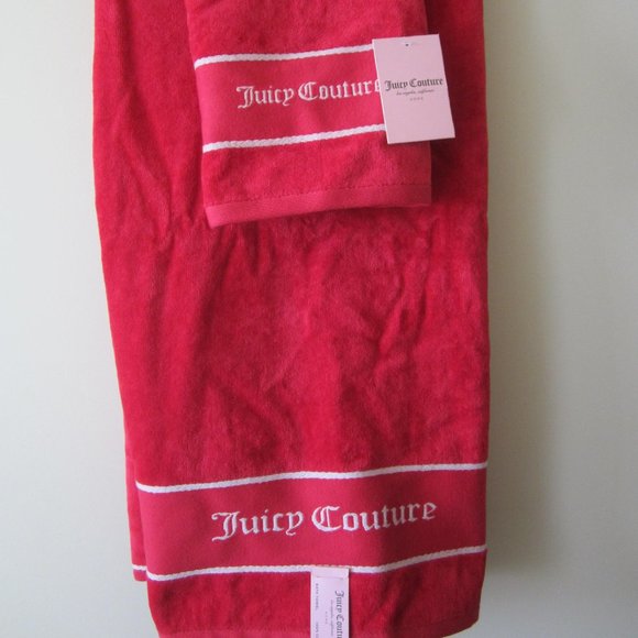 Juicy Couture Other - Juicy Couture Red Shower & Hand Towel Bathroom (2 Pieces), NEW